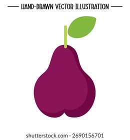Purple Pear vector illustration. Purple Pear icon