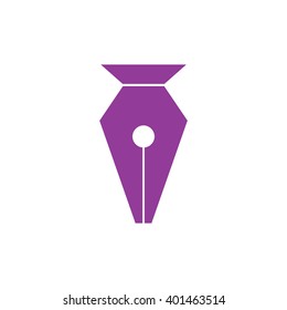 Purple pen tool vector icon