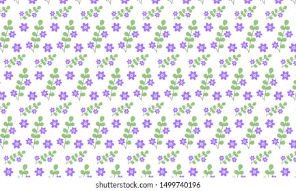 Purple Perennial Flax Flower Pattern Background