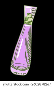 Purple perfume bottle vector illustration