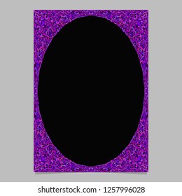 Purple petal garden card frame - vector stationery background template illustration