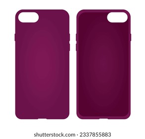 Purple phone case. vector illustration