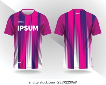 purple pink abstract background pattern for sport jersey design and mockup front and back view