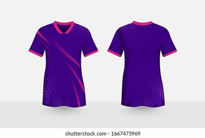 Purple and pink, Abstract halftone pattern layout e-sport t-shirt design template