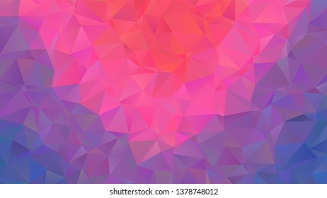 Purple and pink abstract low poly backgound for modern design, vector illustration template