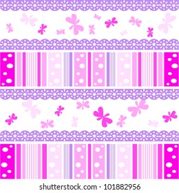 Purple pink abstract stripe patterns backgrounds of vector illustration format