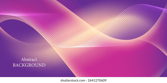 The purple and pink background, with its curves and fine lines that create movement and a sense of flow, is an artistic and attractive image.