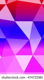 purple, pink, blue, multicolor polygonal geometric banner with rumpled triangular low poly origami style background. vector illustration. for your idea business, wallpaper, web-design.