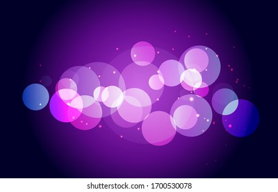 Fondo morado y rosa. Papel tapiz de efecto luminoso suave. Borrador del fondo abstracto. Brillante efecto de luz bokeh. Ilustración vectorial.