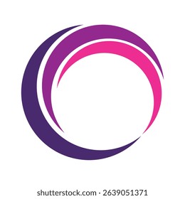Purple and pink circle logo template for business and company