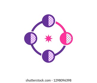 purple pink circle ornamental pattern design