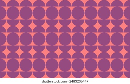 Purple and pink circle quarter, diamond patter group checker board repeat seamless pattern design for