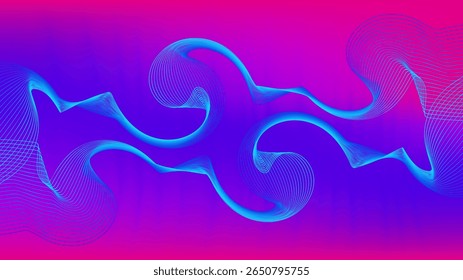 Fondo abstracto de malla de gradiente cristalizado rosa púrpura con líneas mezcladas de giro agradable para el Fondo de pantalla