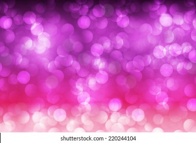 Purple pink Defocused Light, Flickering Lights, Vector abstract festive background with bokeh defocused lights. 