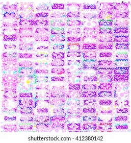 Purple pink dot on white abstract background