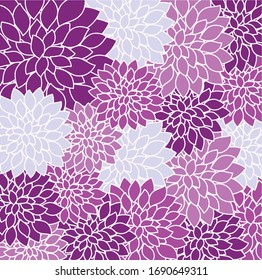 Purple and pink foral pattern textile vector