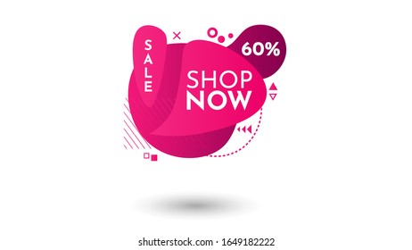 Fondo de elemento abstracto púrpura, rosa y geométrica. Formas y líneas de colores dinámicos. Plantilla para el diseño del logotipo, volante, presentación, ilustración vectorial. Concepto elegante de promoción de venta y descuento