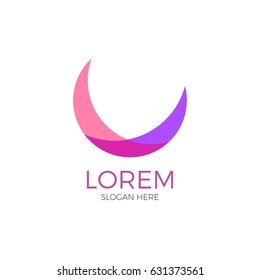 purple pink gradation logo vector