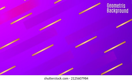 Purple and pink gradient background and decorated with golden lines