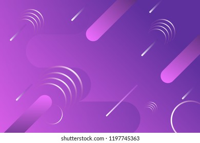 Purple and pink gradient fluid wave background with meteor fall for landing page, banner, cover book, wallpaper etc