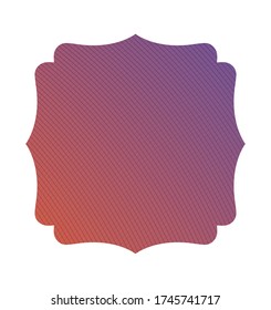 Diseño de banner de marco de gradiente púrpura y rosa, decoración de productos de etiquetas de etiqueta invitación de emblema de tarjeta y tema premium Ilustración vectorial