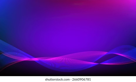Purple pink gradient mesh abstract background with wavy lines nice for wallpaper or banner