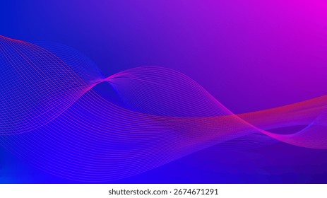 Fondo abstracto de malla degradada rosa púrpura con líneas mezcladas onduladas agradable para el Fondo de pantalla o el Anuncio