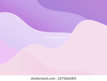 Purple and Pink gradient wave background with soft color. vector illustration. Eps10