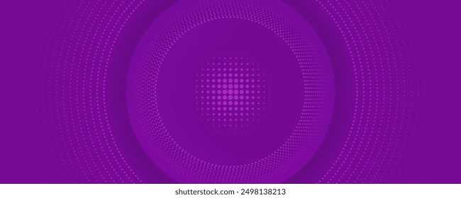 Purple and pink halftone badge vector. Vector line circle symbol isolated on gray background, Art and Illustration