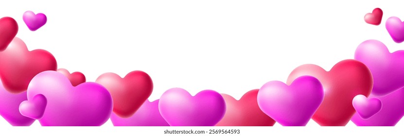 Purple and pink heart valentine vector background