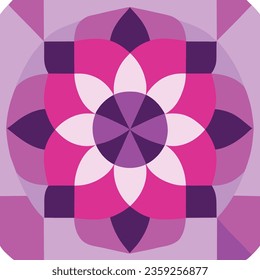 Purple and Pink Orchid Spiritual Pattern