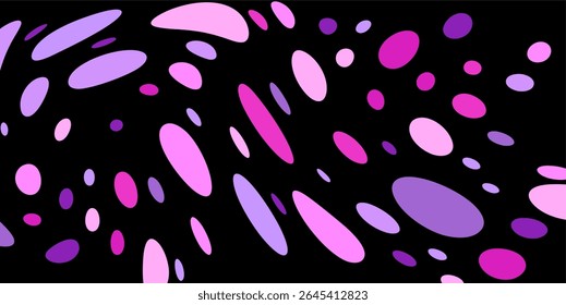 Purple and pink polka dot pattern background.wavy polka dot pattern