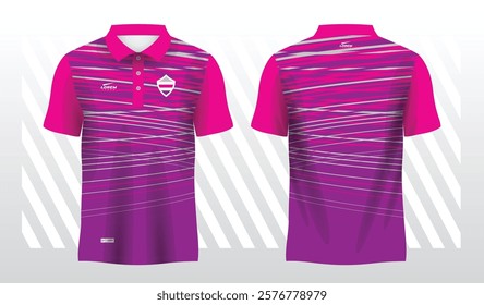 purple and pink polo sport sublimation jersey template