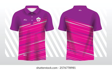 purple and pink polo sport sublimation jersey template