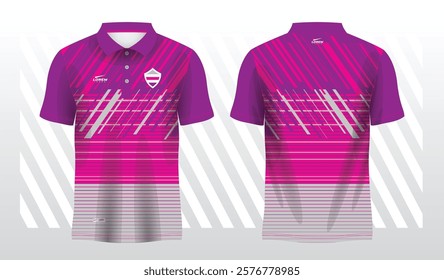 purple and pink polo sport sublimation jersey template