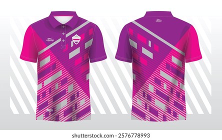 purple and pink polo sport sublimation jersey template