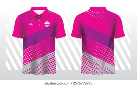 purple and pink polo sport sublimation jersey template