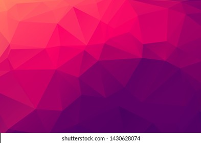 Purple pink red Low poly crystal background. Polygon design pattern. Low poly vector illustration, low polygon background.