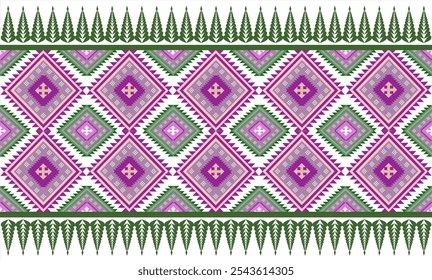 purple and pink sarong 
The white background is designed with a geometric pattern that blends perfectly and is eye-catching in terms of textiles. Clothes or decorations Vector illustration