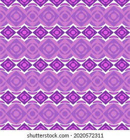 Purple and pink seamless pattern with round and diamond shape.