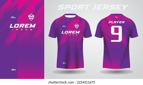 diseño de jersey deportivo púrpura rosa