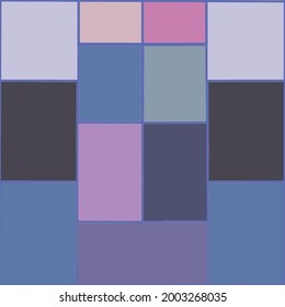 Purple and pink squares, stained glass stained glass window