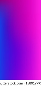 Purple, Pink, Turquoise, Blue Gradient Shiny Vector Background. Dreamy Neon Bright Trendy Wallpaper. Vertical Slim Screen Size Funky Gradient. Fluorescent Gradient Overlay Vibrant Defocused Cover. 