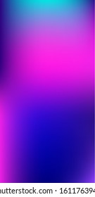 Purple, Pink, Turquoise, Blue Gradient Shiny Vector Background. Vertical Slim Screen Size Funky Gradient. Iridescent Gradient Overlay Vibrant Unfocused Cover.  Fluid Neon Bright Trendy Wallpaper.