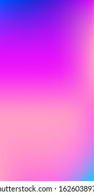 Purple, Pink, Turquoise, Blue Gradient Shiny Vector Background. Fluorescent Gradient Overlay Vibrant Unfocused Cover.  Vertical Slim Screen Size Funky Gradient. Liquid Neon Bright Trendy Wallpaper.