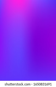Purple, Pink, Turquoise, Blue Gradient Shiny Vector Background. Iridescent Gradient Overlay Vibrant Defocused Cover.  Fluid Neon Bright Trendy Wallpaper. Vertical A4 Letter Funky Gradient Overlay.
