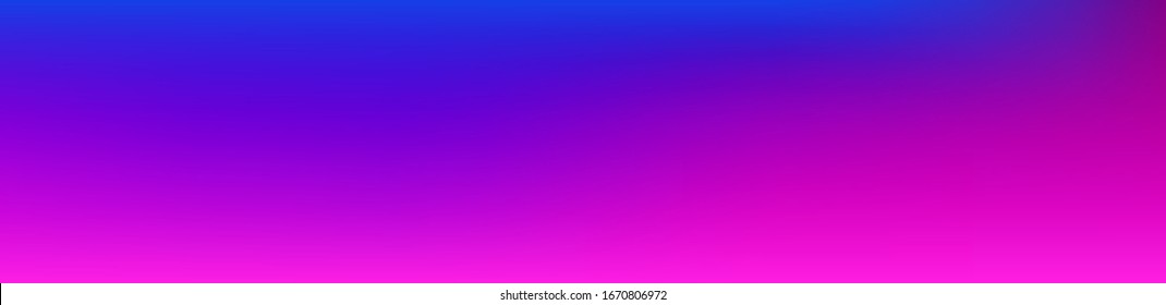 Purple, Pink, Turquoise, Blue Gradient Shiny Vector Background. Iridescent Gradient Overlay Vibrant Unfocused Cover.  Wide Horizontal Long Gradient Banner. Dreamy Neon Bright Trendy Wallpaper.