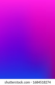 Purple, Pink, Turquoise, Blue Gradient Shiny Vector Background. Vertical A4 Letter Funky Gradient Overlay. Iridescent Gradient Overlay Vibrant Defocused Cover.  Fluid Neon Bright Trendy Wallpaper.