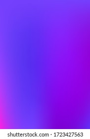 Purple, Pink, Turquoise, Blue Gradient Shiny Vector Background. Iridescent Gradient Overlay Vibrant Defocused Cover.  Vertical A4 Letter Funky Gradient Overlay. Liquid Neon Bright Trendy Wallpaper.