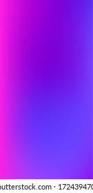 Purple, Pink, Turquoise, Blue Gradient Shiny Vector Background. Fluid Neon Bright Trendy Wallpaper. Iridescent Gradient Overlay Vibrant Defocused Cover.  Vertical Slim Screen Size Funky Gradient.